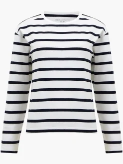 Rallie Stripe Slash Neck Top