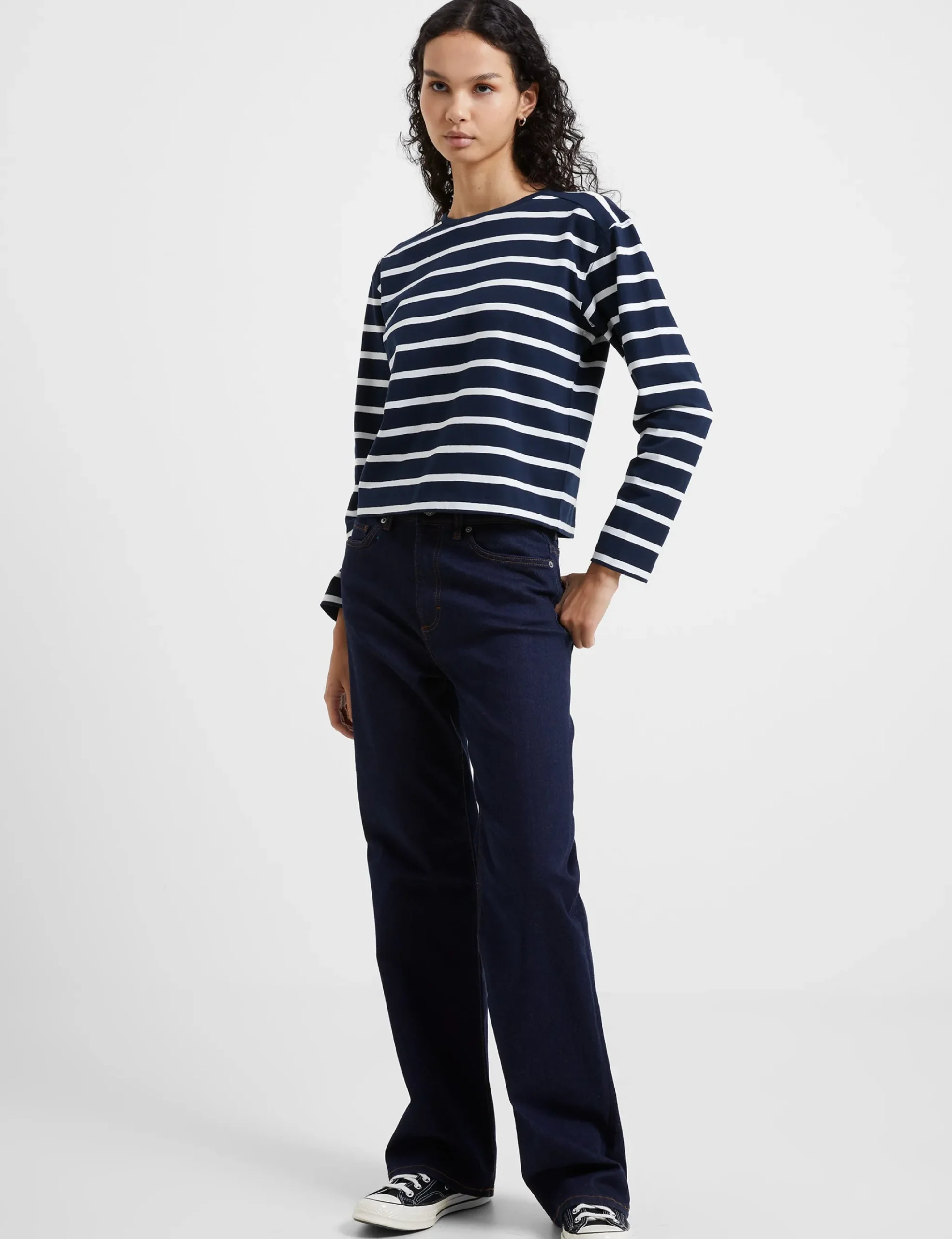 Rallie Stripe Slash Neck Top