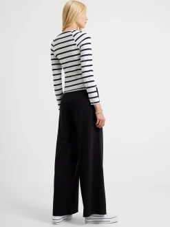 Rallie Stripe Square Neck Long Sleeve Top