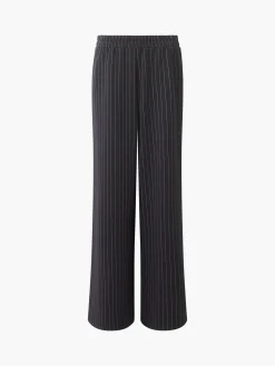 Regina Jersey Pinstripe Wide Leg Trousers