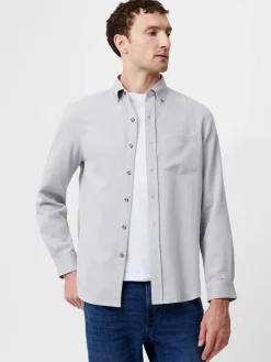 Regular Fit Herringbone Button Down Shirt