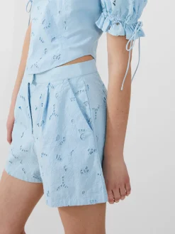 Rhodes Cotton Embroidered Shorts