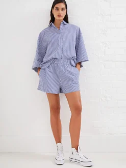 Rhodes Poplin Stripe Popover Shirt