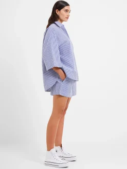 Rhodes Poplin Stripe Pull-On Shorts