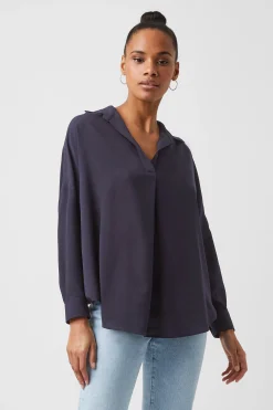 Rhodes Recycled Crepe Popover Shirt