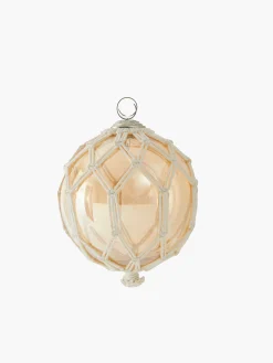 Roped Golden Orb Bauble Ornament