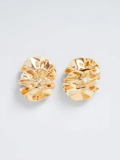 Ruched Oversized Stud Earrings