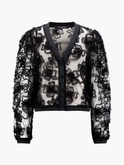 Sabina Mesh Long Sleeve Cardigan