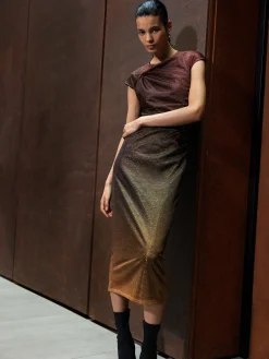 Sela Lurex Midi Dress
