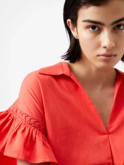 Sindey Cotton Short Sleeve Popover Shirt