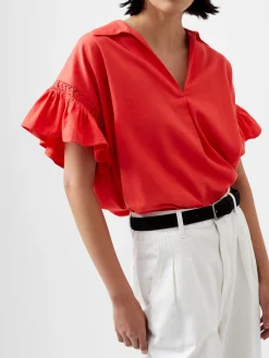 Sindey Cotton Short Sleeve Popover Shirt