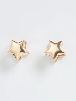 Solid Star Huggie Earrings