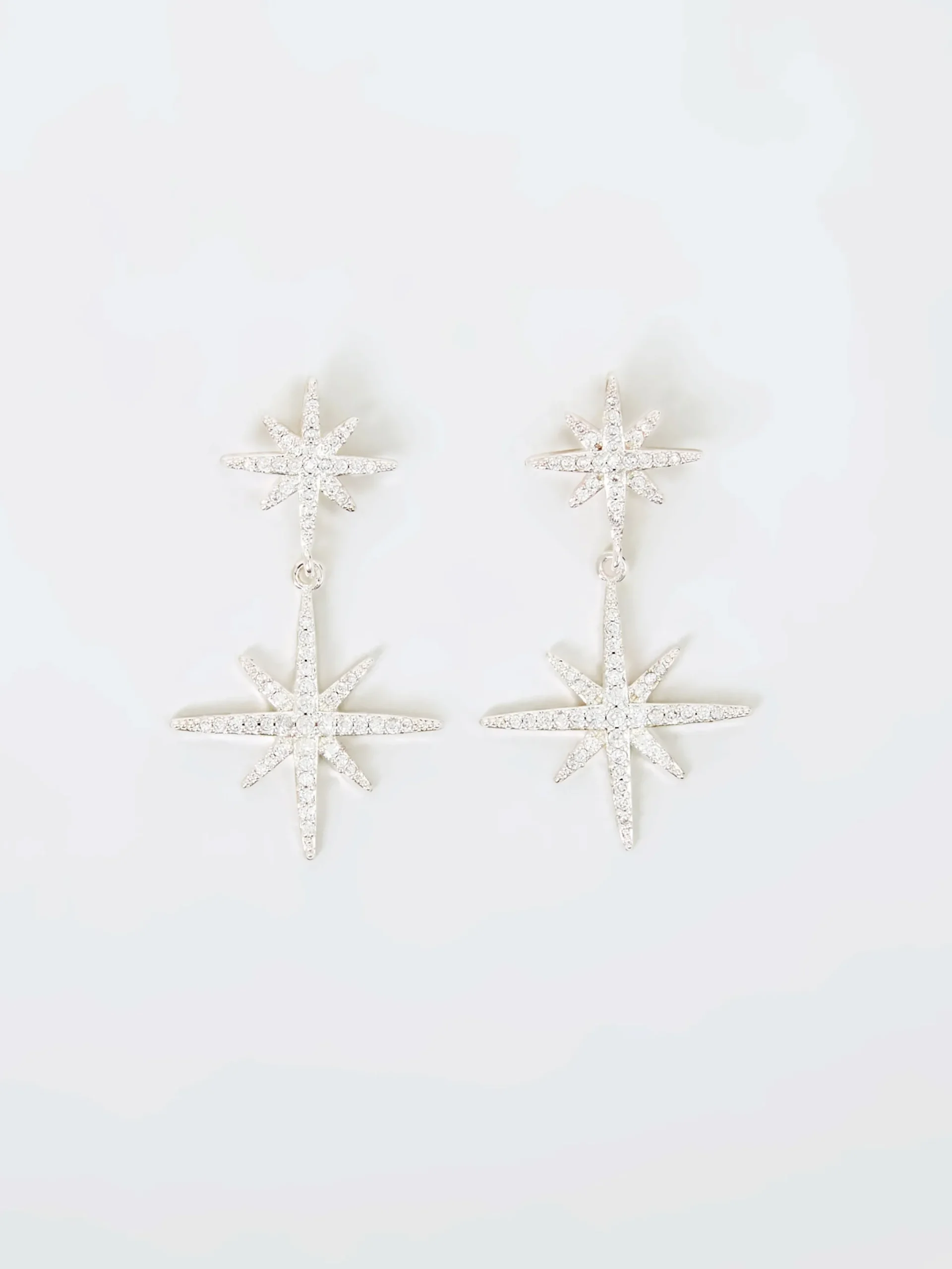 Star Crystal Drop Earrings
