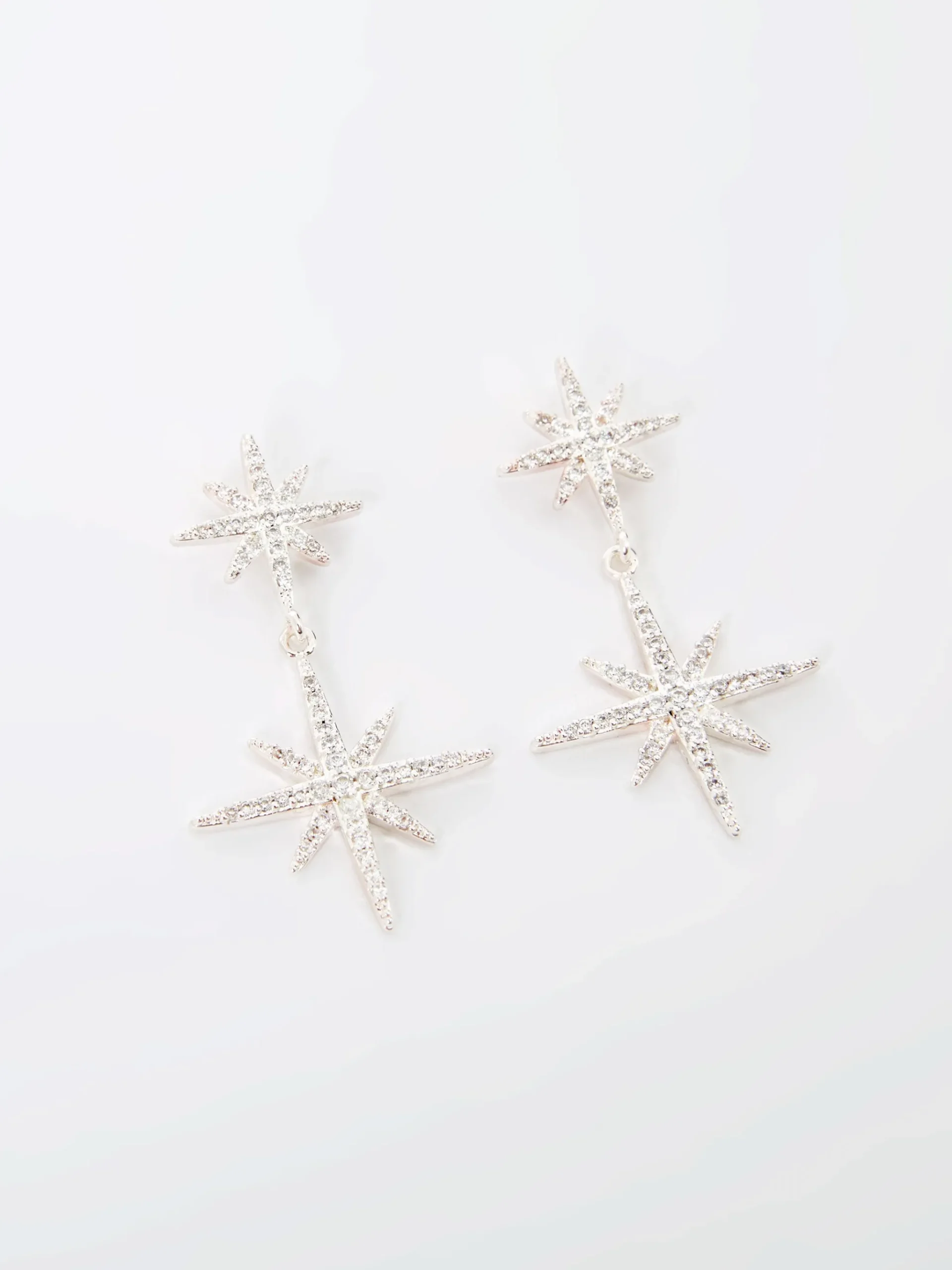 Star Crystal Drop Earrings