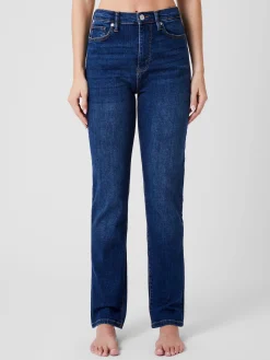 Stretch Denim Cigarette Fit Full Length Jeans 34 Inch