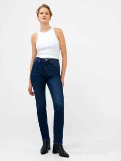 Stretch Denim Cigarette Fit Full Length Jeans 34 Inch