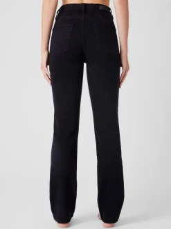 Stretch Denim Cigarette Fit High Waisted Jeans 34 Inch