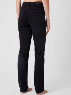 Stretch Denim Cigarette Fit High Waisted Jeans 34 Inch