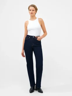 Stretch Denim Wide Flare Full Length Jeans 34 Inch