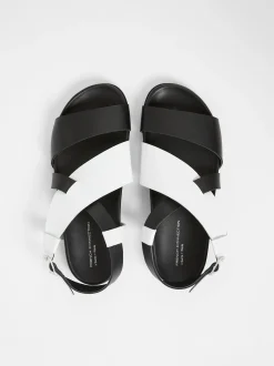 S+W x Branca Asymmetric Footbed Sandals