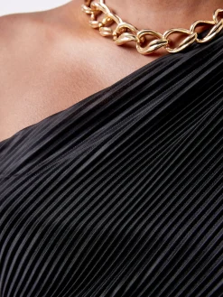 Talitha Plisse One Shoulder Maxi Dress
