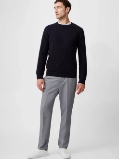 Textured Crew Neck Jumper
