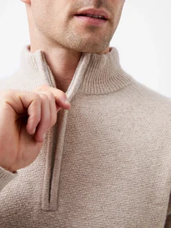 Textured Half Zip Jumper