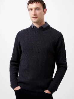 Two Tone Cable Knit Jumper