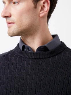 Two Tone Cable Knit Jumper