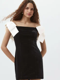 Velvet Carey Satin Bow Mini Dress