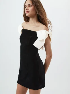 Velvet Carey Satin Bow Mini Dress
