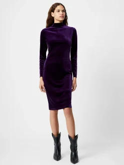 Velvet Turtleneck Dress