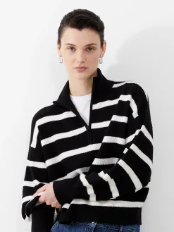 Vhari Recycled Stripe Half Zip Jumper