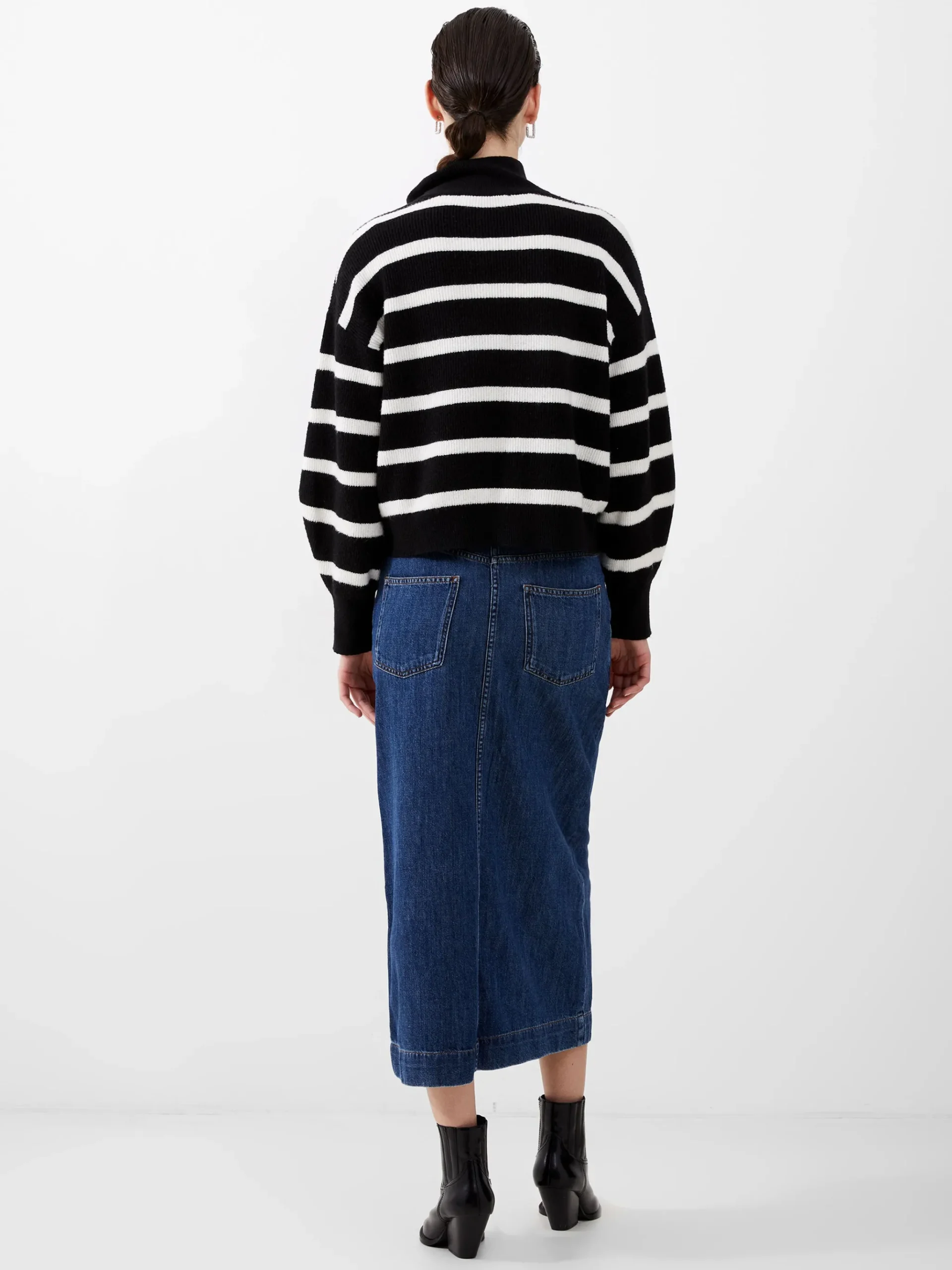 Vhari Recycled Stripe Half Zip Jumper