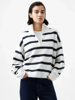 Vhari Recycled Stripe Half Zip Jumper