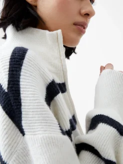 Vhari Recycled Stripe Half Zip Jumper