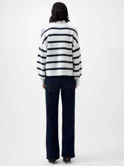 Vhari Recycled Stripe Half Zip Jumper