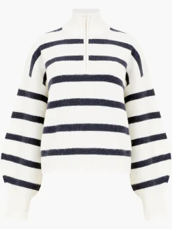 Vhari Recycled Stripe Half Zip Jumper