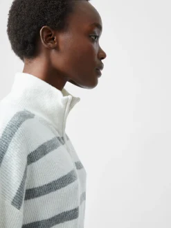 Vhari Recycled Stripe Half Zip Jumper
