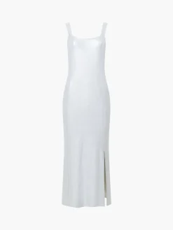 Vista Ribbed Foil Coated Midi Dress