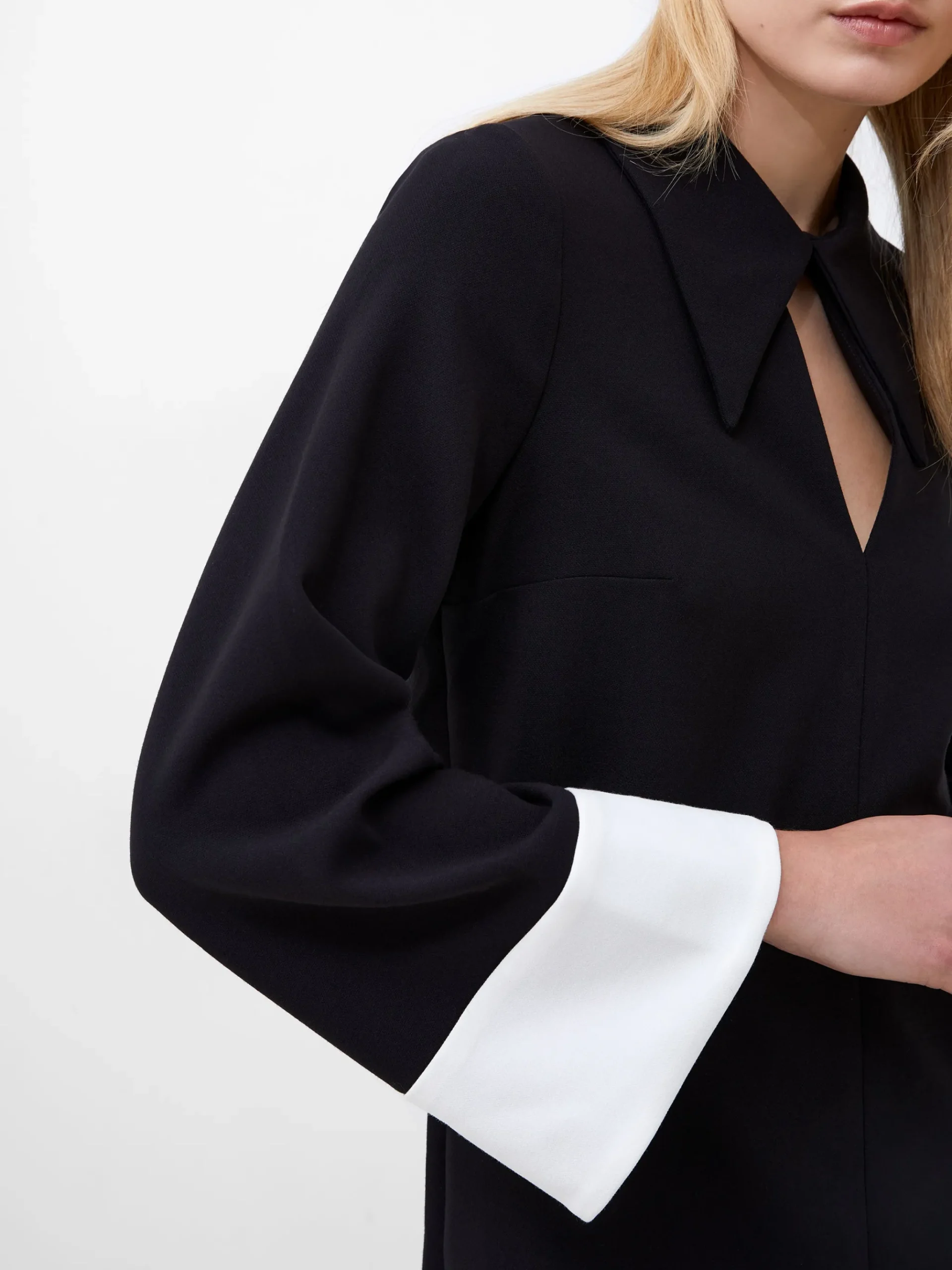 Whisper Long Sleeve Folded Cuff Mini Dress