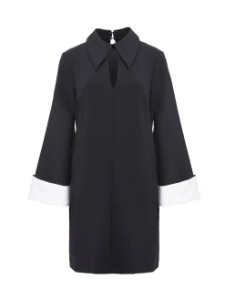 Whisper Long Sleeve Folded Cuff Mini Dress