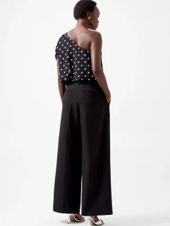 Xia Ponte Chiffon One Shoulder Bodysuit