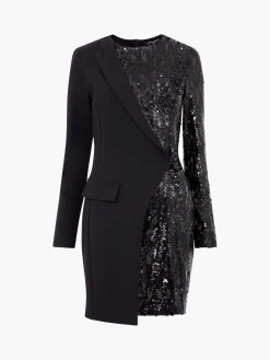Xia Ponte Sequin Jersey Blazer Mini Dress