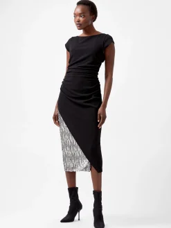 Zanna Jersey Sequin Mix Midi Dress