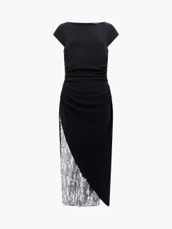 Zanna Jersey Sequin Mix Midi Dress
