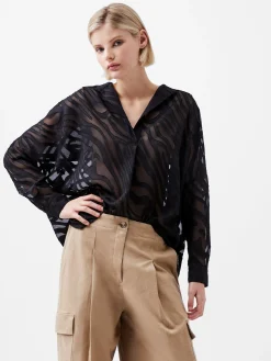 Zebra Devore Popover Shirt