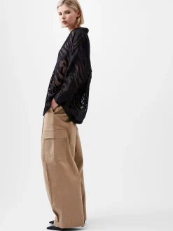 Zebra Devore Popover Shirt