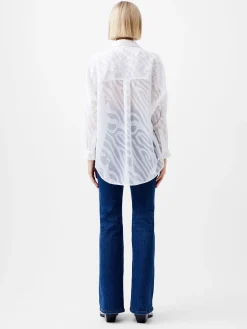 Zebra Devore Popover Shirt